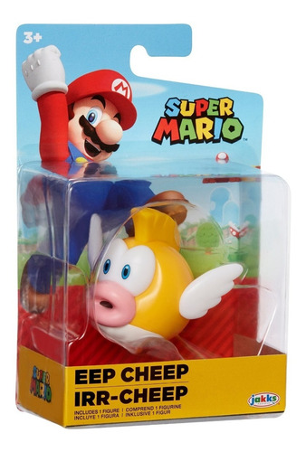 Figura Colecc. Super Mario Eep Cheep Original Jakks 7,5cm