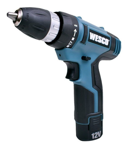 Furadeira parafusadeira sem fio de 10mm Wesco WS2532 12V + acessório 110V/220V