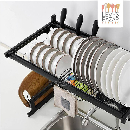 Imagen 8 de 9 de Seca Platos Escurridor Bacha Aluminio Inoxidable Organizador