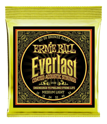 Ernie Ball P02556 Encordado Guitarra Acustica 012 Everlast