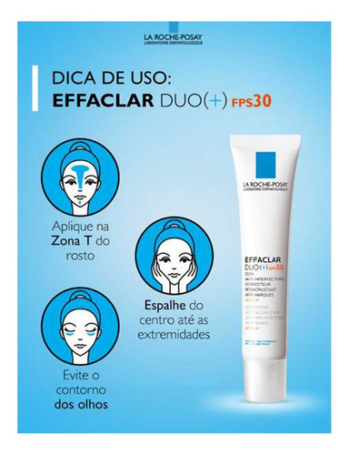 Creme Antiacne Effaclar Duo Fps 25 La Roche Posay 40ml Todo Tipo De Pele Dia