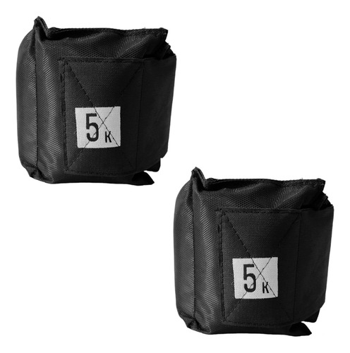 Pesas Fitness Par De Polainas Para Tobillos 5kg Cada Una Negro
