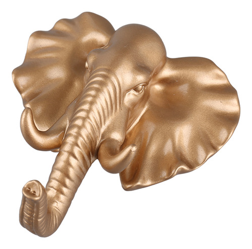 Gancho De Resina Con Forma De Elefante Dorado Para Colgar En