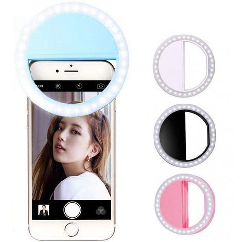Imagen 2 de 6 de Aro Anillo Selfie Flash Camara Luces Led Portatil Celular