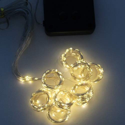 Nueva Cadena De Cortinas Solares Led De Alambre De Cobre Par