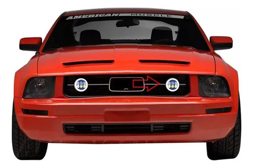 Faros Niebla Led Bicolor Lupa Y Aro Mustang Pony Package (Reacondicionado)