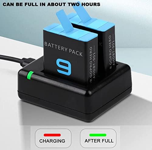 2 Baterías 1720 Mah + Cargador Para Gopro Hero 9 10 11 12