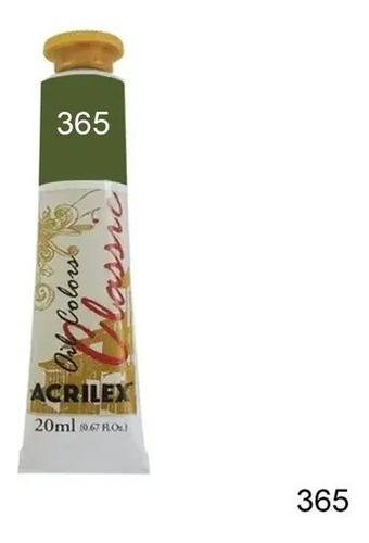 Tinta Óleo 20ml Classic Acrilex Cor do óleo 365 - Verde Hooker