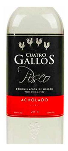 Paquete De 3 Pisco Cuatro Gallos Acholado 750 Ml