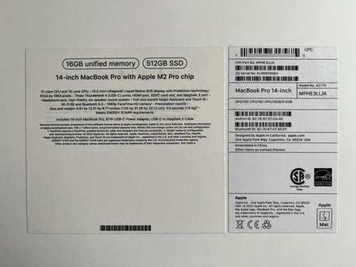 Macbook Pro 14 Inch, 16gb, 512gb Ssd, Chip M2 Pro Plateado (Usado)