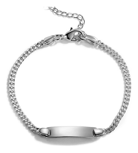 Meilanduo Pulsera De Plata De Ley 925 Con Identificación Cub