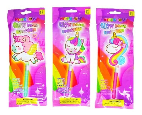 Globi® Pack 3 Varitas Luminosas Diseños Fiestas Fluor Niños