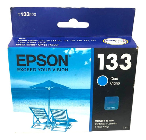 Cartucho Epson 133 T133220 Cian Nuevo Y Facturado