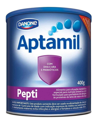 Fórmula infantil em pó Danone Aptamil Pepti em lata de 400g