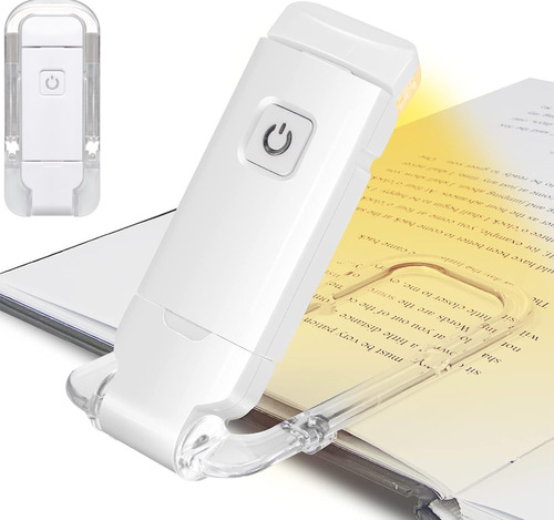 Lampara Lectura,luz Led Con Clip Recargable Para Leer Libros