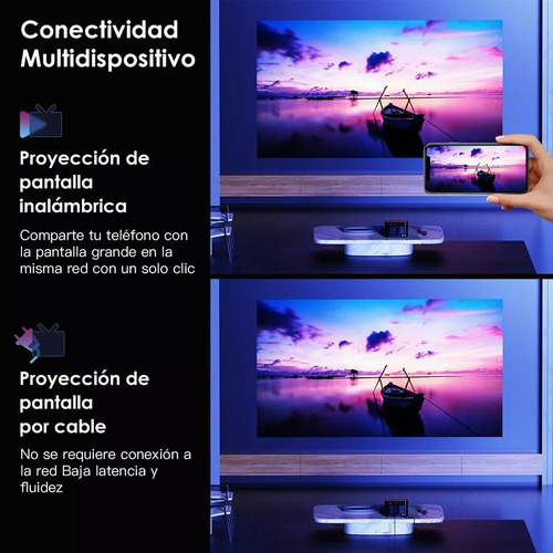 Proyector Autoenfoque 4k Wifi 1080p 9000lm Android Portatil