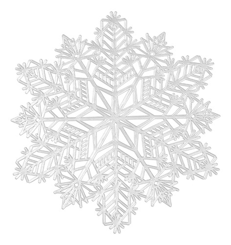 Mantel Individual De Pvc Con Forma De Copo De Nieve Dorado C