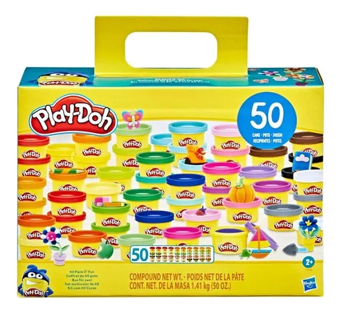 Play Doh 50 Potes De Masa Diferentes Colores 1,41kg Hasbro
