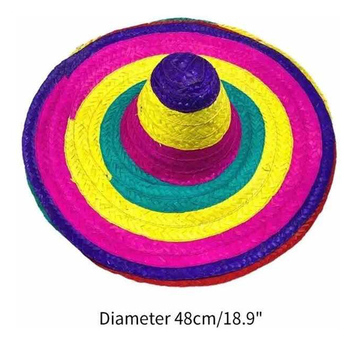 Sombrero Mexicano Multicolor Fiesta De Fin De Año-cumpleaños