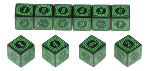 Paquete De 4-10 Dados Acrílicos De 10x De Múltiples Caras