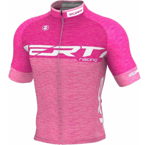 Camisa Ert Feminina New Elite Racing Rosa E Branca Ciclismo