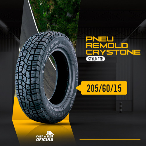 Kit 4 Pneu Atr Aro 15 Remold 205/60 Crystone