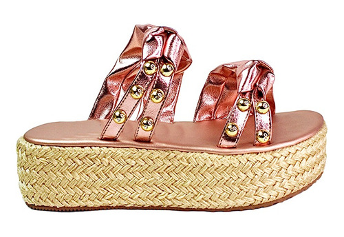 Sandalias Plataformas Yute Dama Mujer Calzado Zapato Karla C