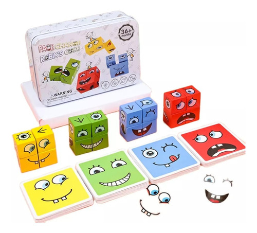 Puzzle Bloques De Madera Expresión Juego