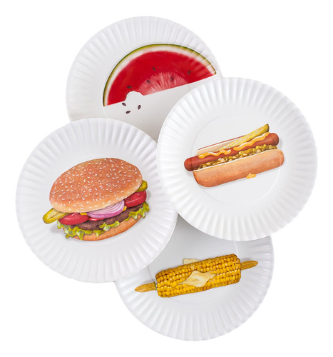 Juego De 9 Tapones Platos Bbq Melamina, Mary Lake-thompson