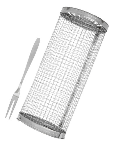 Cesta Enrollable Para Barbacoa De Rejilla Abierta De Acero I