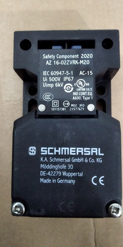 Imagen 2 de 8 de Micro Switch De Seguridad Schmersal Az 16-02zvrk-m20 Con Act