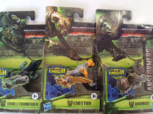 Lote 3 Transformers: Rhinox, Cheetor, Skull Cruncher (Usado)