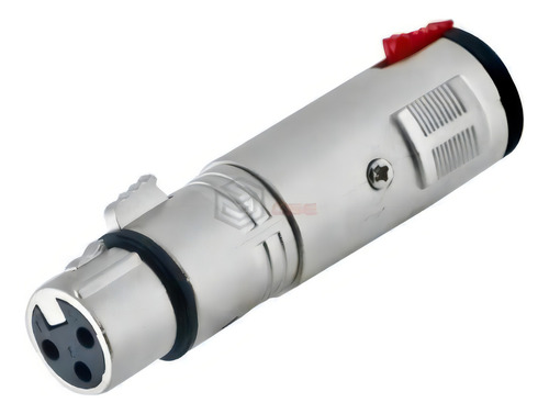 Adaptador Emenda Canon Xlr Fêmea X Jack P10 Fêmea Com Trava