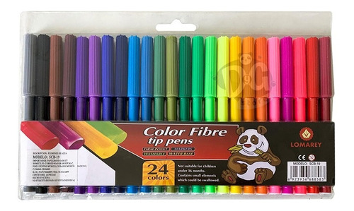 Fibras Marcadores Escolares Blíster Pack X 24 Colores Oferta