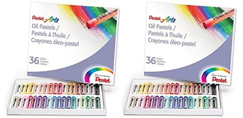 Pentel Phn36 Pastel Del Aceite Set Con Estuche De Transporte