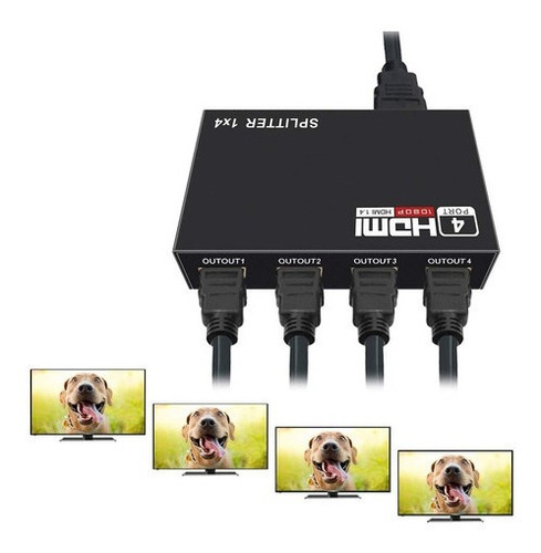 Splitter Hdmi 1x4 Version 1.4 4k/2k Full Ultra Hd 1080p 3d