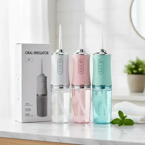 Irrigador Oral Portátil Chorro De Agua Para Limpieza Bucal Color Rosa