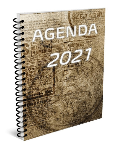 Imagem 3 de 4 de Agenda 2021 Vintage Relógio