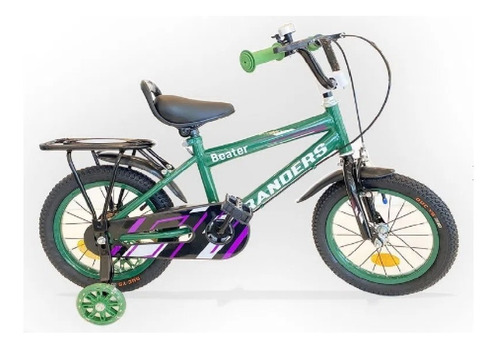 Imagen 1 de 9 de Bicicleta Infantil Rodado 14 Randers Verde Mundo Gym