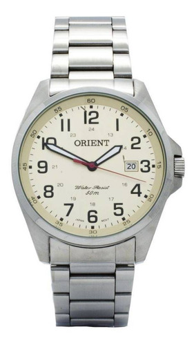 Relógio Masculino Orient Aço Inox - Branco/preto
