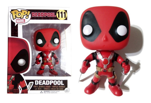 Muñeco Deadpool Símil Funko Pop! #111 Articulado 9 Cm