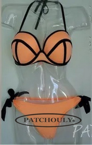 Imagen 2 de 4 de Bikini Malla Push Up Armado Lycra Modelo Neoprene Importada
