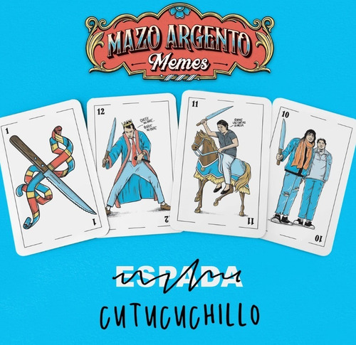 Imagen 4 de 5 de Mazo De Cartas Españolas Argento Memmes Poppular Cartas