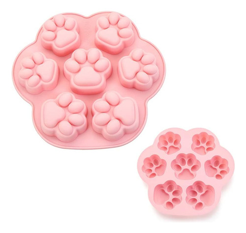 Molde De Silicona Huellas De Perrito X7 Reposteria Jabon 