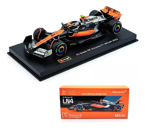 Miniatura F1 2023 Mclaren Mcl60 Norris C/piloto 1/43 Burago