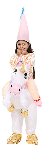 Disfraz Inflable Para Niños De Montar En Forma De Unicornio