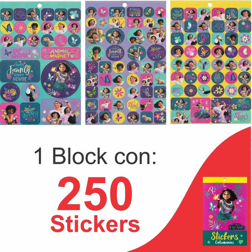Block De Stickers Calcomanías Encanto - Pingusblock - Color Rosa