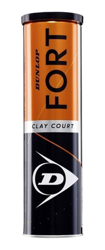 Tubo De Pelotas X4 Dunlop Fort Balls Tenis Clay All Court