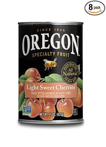 Oregon Frutas Sin Hueso, Dulce Luz Cerezas 15 Oz, (paquete D