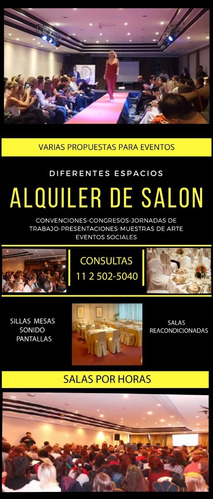 Promo Verano Alquiler De Salones Para Todo Tipo De Eventos Una Cuadra Obelisco Salas..oferta Este Mes!!!!